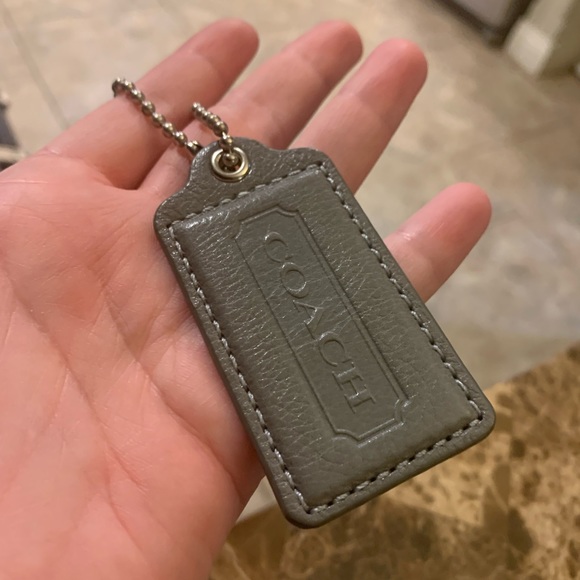 Coach Handbags - New large gray COACH hangtag with chain.